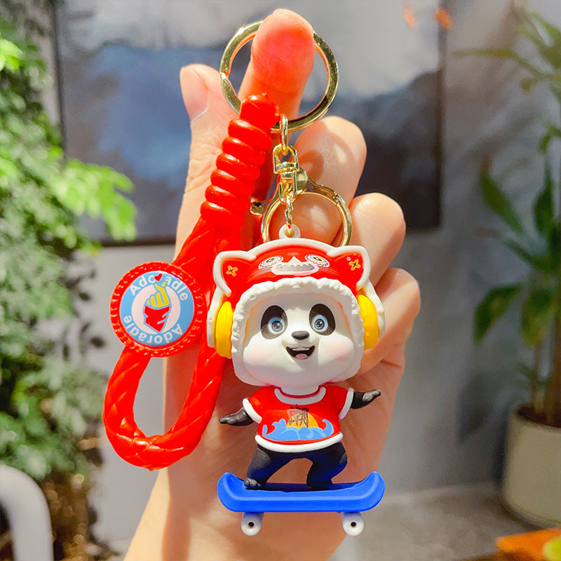 Wholesale Cartoon Panda Doll PVC Keychain